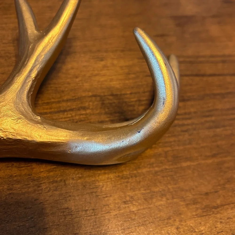 Gold Faux Deer Antler Wall Rack Decor